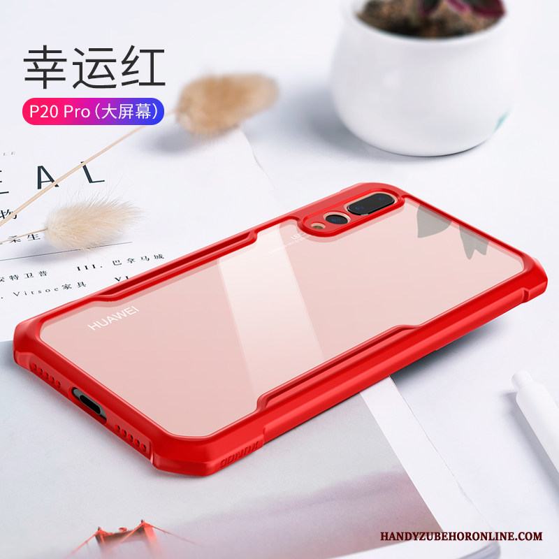 Huawei P20 Pro Nubuck Net Red All Inclusive Personlighet Mjuk Högt Utbud Skal Telefon