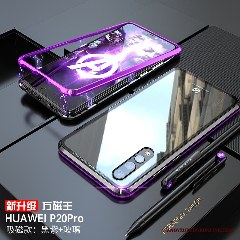 Huawei P20 Pro Purpur Ny Skal Transparent Magnetic Fallskydd Trend Varumärke