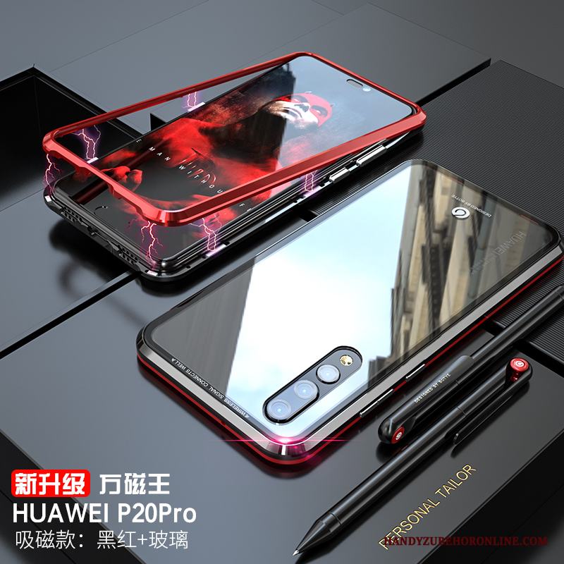 Huawei P20 Pro Purpur Ny Skal Transparent Magnetic Fallskydd Trend Varumärke