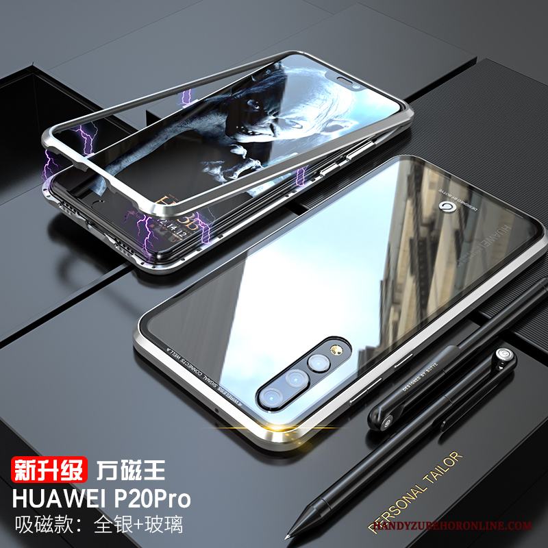 Huawei P20 Pro Purpur Ny Skal Transparent Magnetic Fallskydd Trend Varumärke