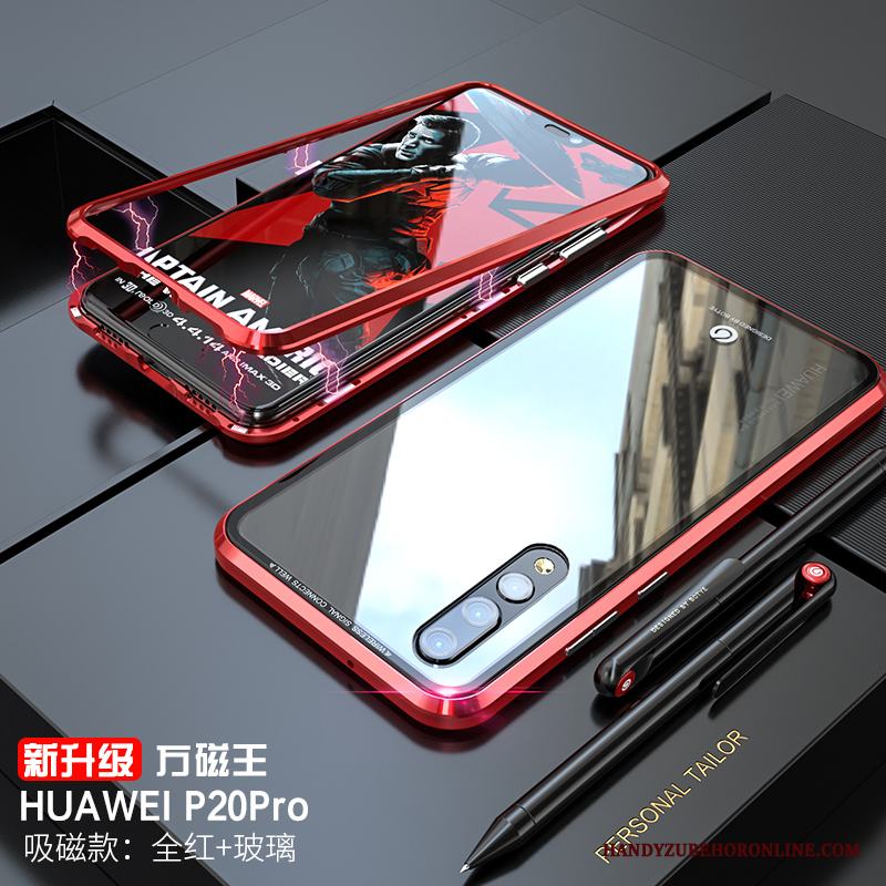 Huawei P20 Pro Purpur Ny Skal Transparent Magnetic Fallskydd Trend Varumärke