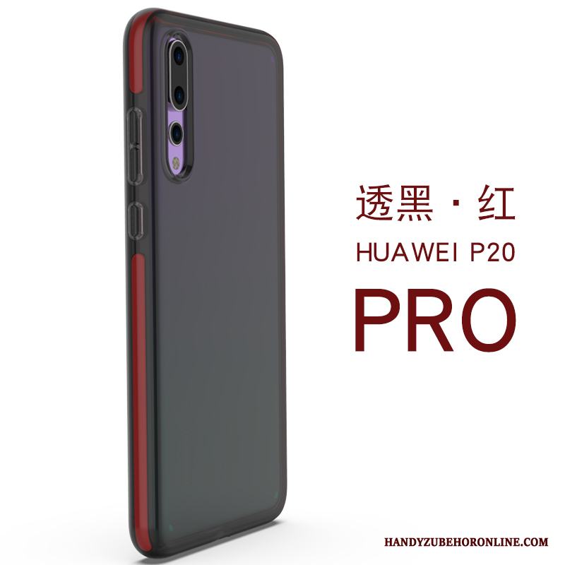 Huawei P20 Pro Skal Svart Hemming Mjuk Högt Utbud Silikon Personlighet Fallskydd