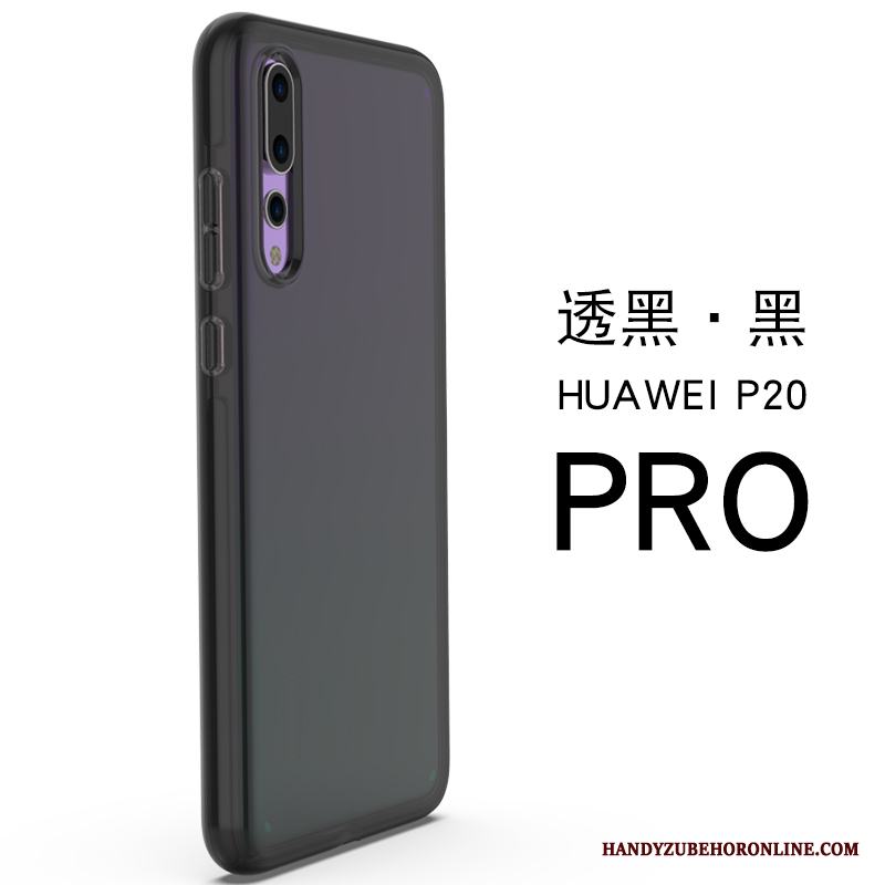 Huawei P20 Pro Skal Svart Hemming Mjuk Högt Utbud Silikon Personlighet Fallskydd