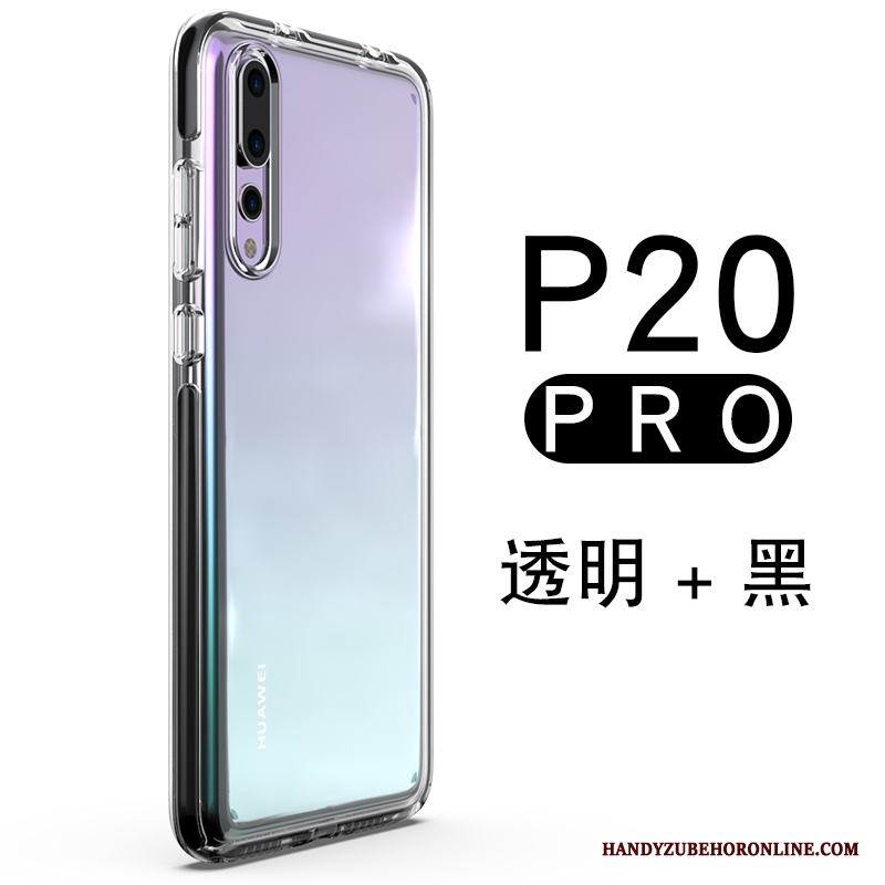 Huawei P20 Pro Skal Svart Hemming Mjuk Högt Utbud Silikon Personlighet Fallskydd