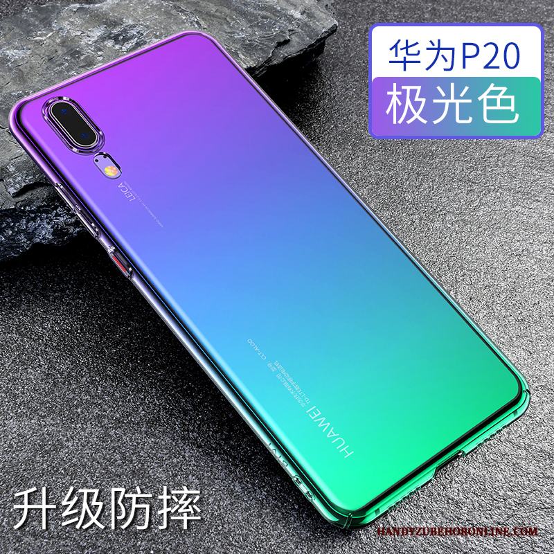 Huawei P20 Skal All Inclusive Fallskydd Ljus Transparent Nubuck Silikon Svart