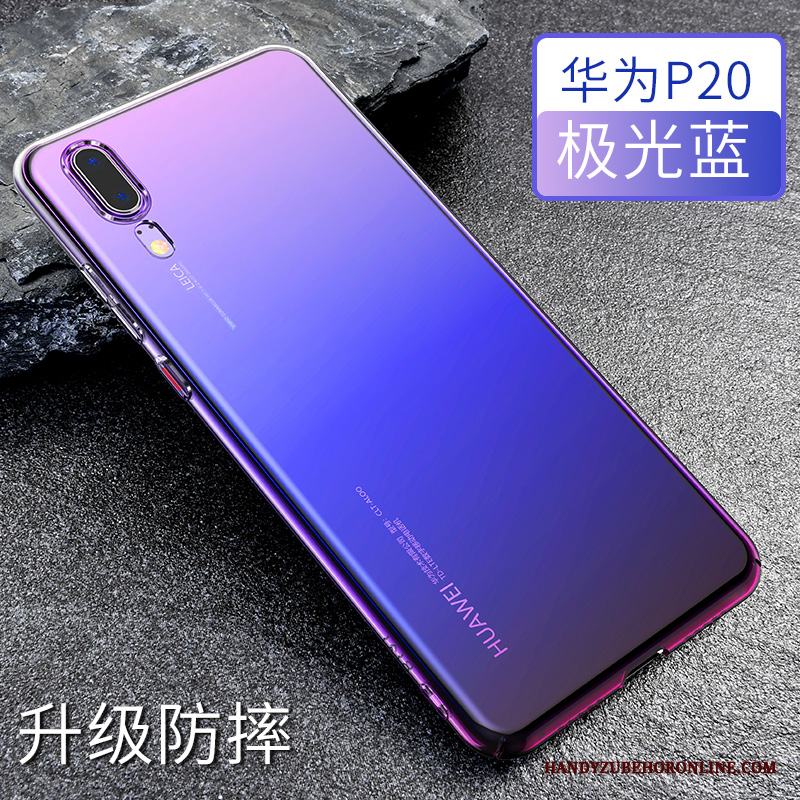 Huawei P20 Skal All Inclusive Fallskydd Ljus Transparent Nubuck Silikon Svart