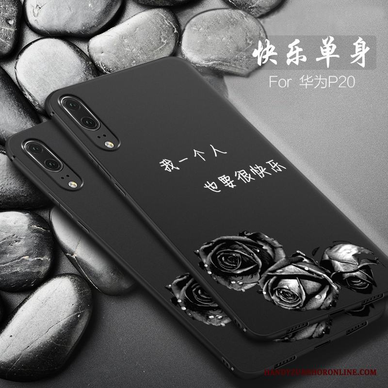 Huawei P20 Skal Personlighet Mjuk Fallskydd Fodral Liten All Inclusive Nubuck