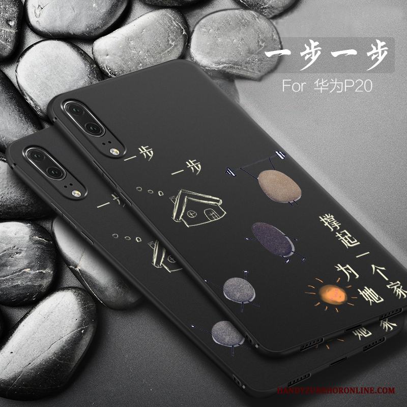 Huawei P20 Skal Personlighet Mjuk Fallskydd Fodral Liten All Inclusive Nubuck