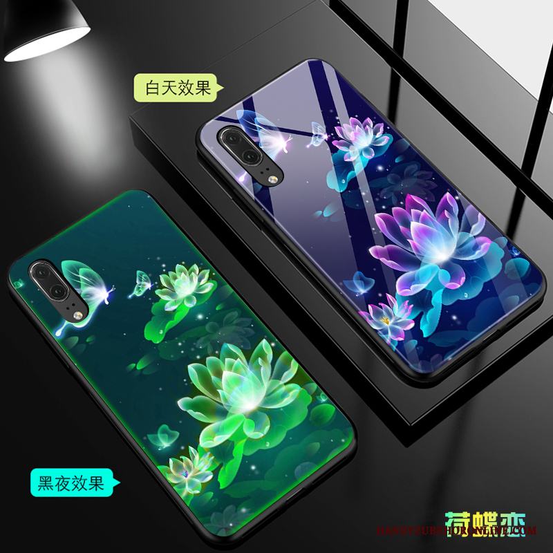 Huawei P20 Skal Skydd Lysande Kreativa Fallskydd Trend Varumärke All Inclusive Silikon