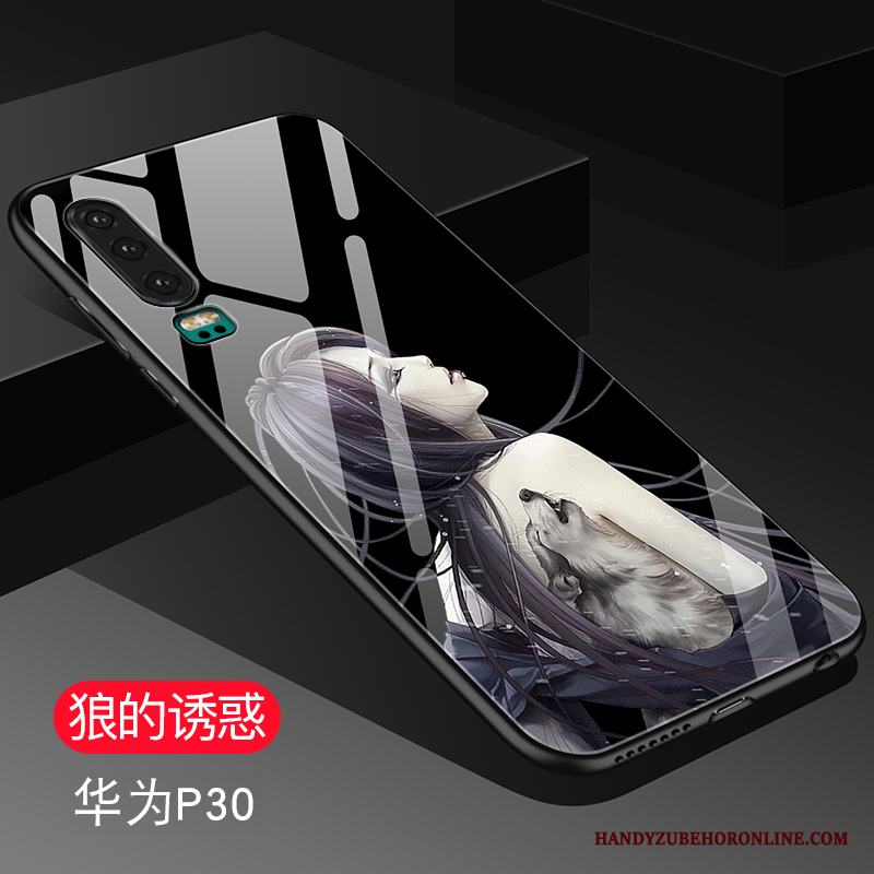 Huawei P30 Kreativa All Inclusive Skal Telefon Fodral Trend Varumärke Glas Spegel
