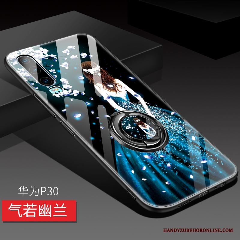 Huawei P30 Kreativa Glas Magnetic Skal Telefon Support Personlighet Högt Utbud