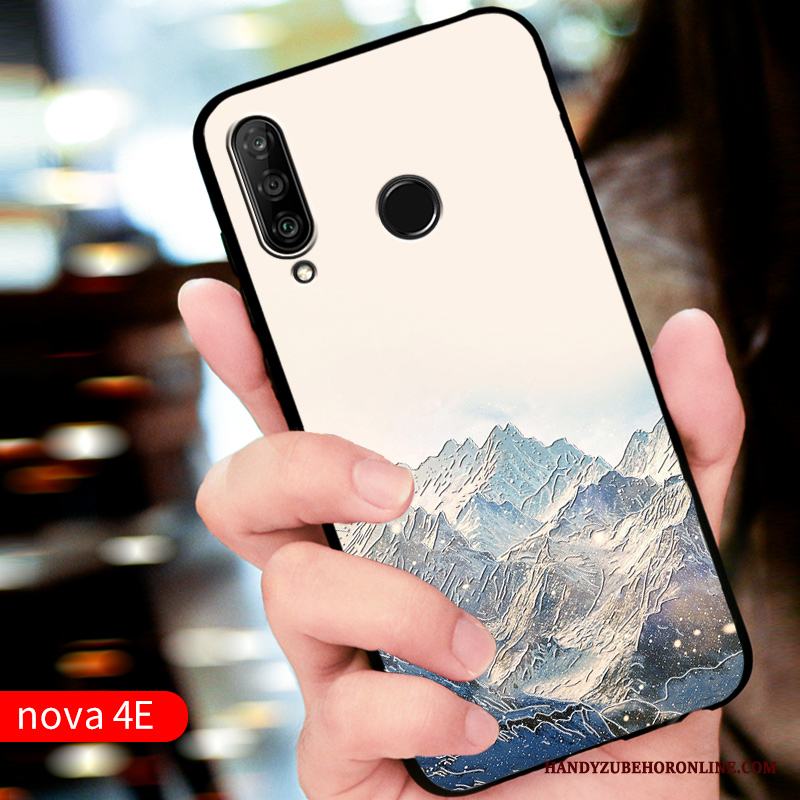 Huawei P30 Lite Fodral Röd Skydd Silikon Anpassa Skal Telefon Fallskydd