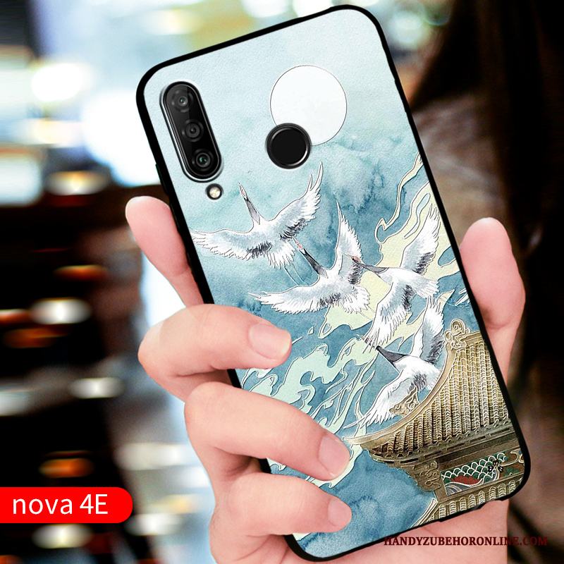 Huawei P30 Lite Fodral Röd Skydd Silikon Anpassa Skal Telefon Fallskydd