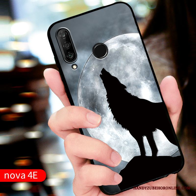 Huawei P30 Lite Fodral Röd Skydd Silikon Anpassa Skal Telefon Fallskydd