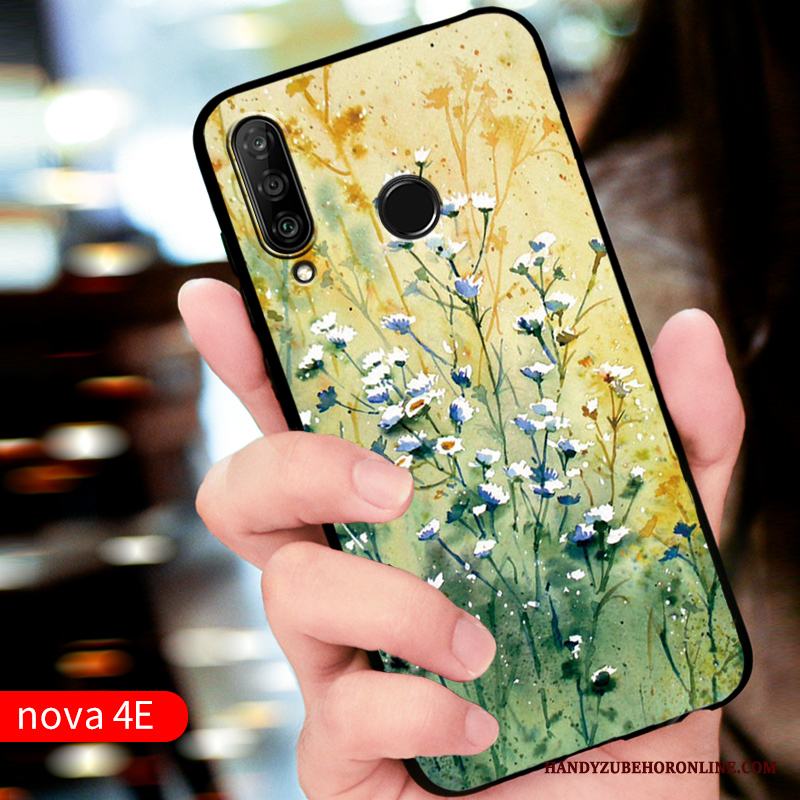 Huawei P30 Lite Fodral Röd Skydd Silikon Anpassa Skal Telefon Fallskydd