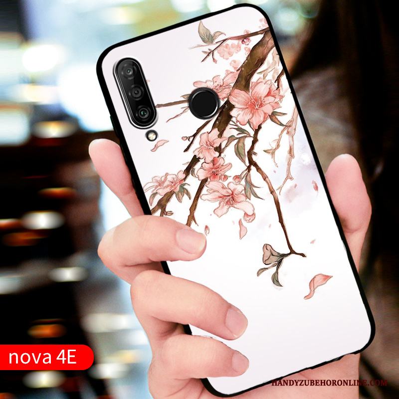 Huawei P30 Lite Fodral Röd Skydd Silikon Anpassa Skal Telefon Fallskydd