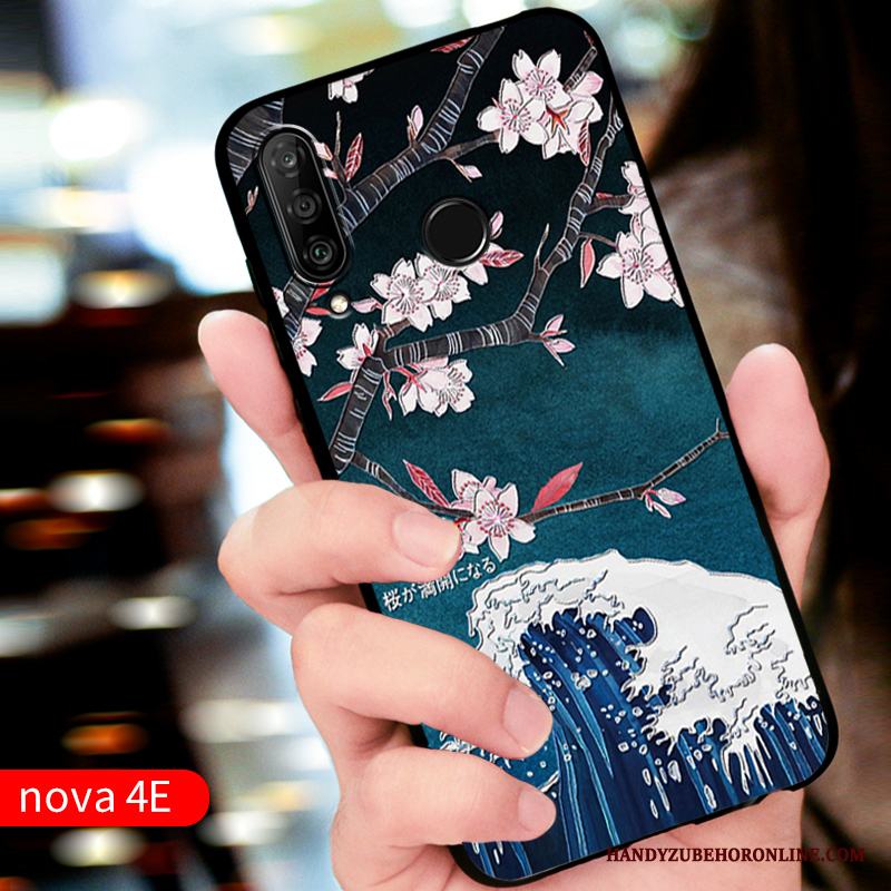 Huawei P30 Lite Fodral Röd Skydd Silikon Anpassa Skal Telefon Fallskydd