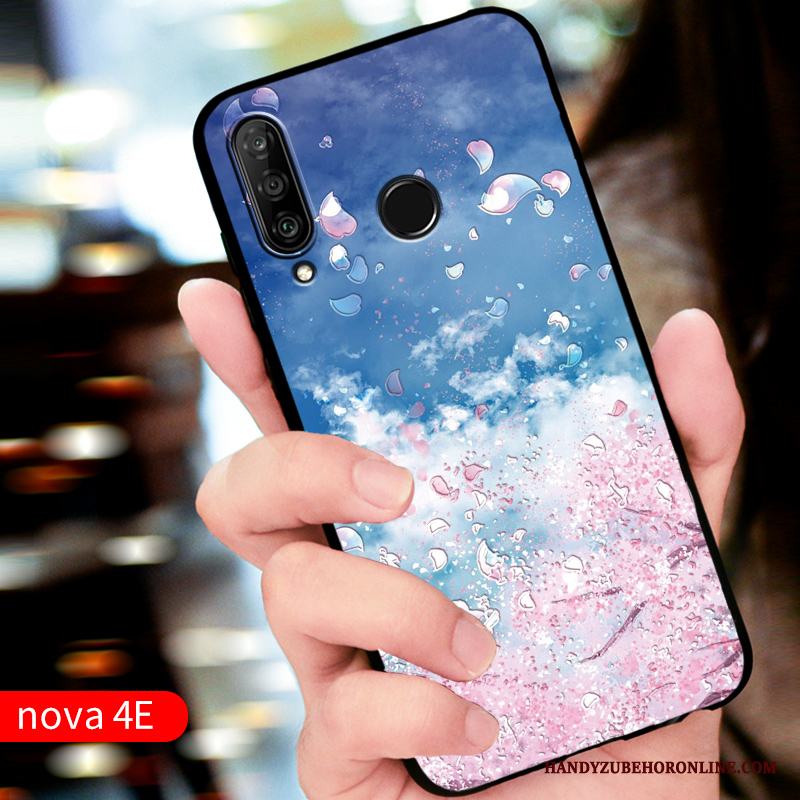 Huawei P30 Lite Fodral Röd Skydd Silikon Anpassa Skal Telefon Fallskydd