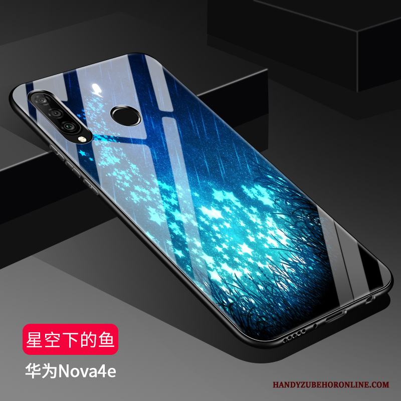 Huawei P30 Lite Mjuk Mobil Telefon Silikon Skal Telefon All Inclusive Svart Glas