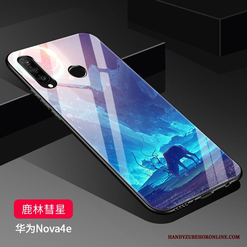 Huawei P30 Lite Mjuk Mobil Telefon Silikon Skal Telefon All Inclusive Svart Glas