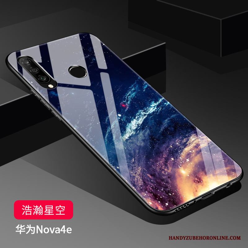 Huawei P30 Lite Mjuk Mobil Telefon Silikon Skal Telefon All Inclusive Svart Glas