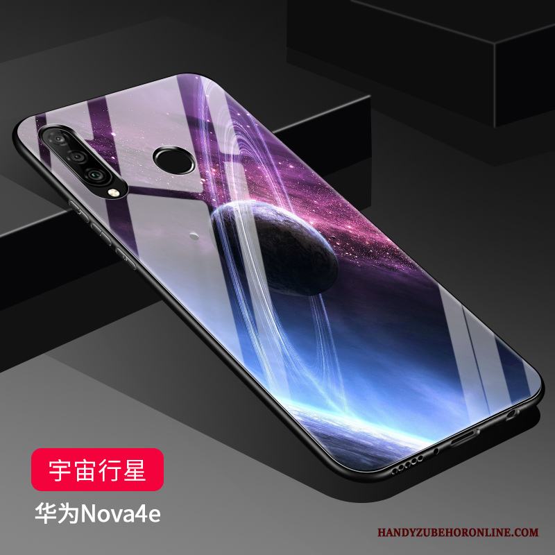 Huawei P30 Lite Mjuk Mobil Telefon Silikon Skal Telefon All Inclusive Svart Glas