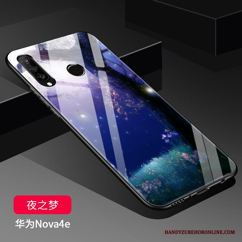 Huawei P30 Lite Mjuk Mobil Telefon Silikon Skal Telefon All Inclusive Svart Glas