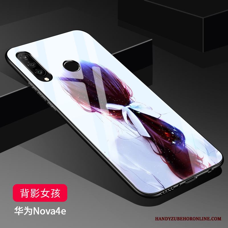 Huawei P30 Lite Mjuk Mobil Telefon Silikon Skal Telefon All Inclusive Svart Glas