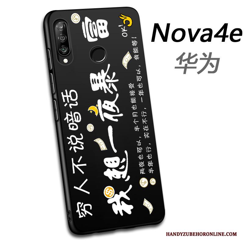 Huawei P30 Lite Skal Telefon Svart Mjuk Skydd Fodral Vacker All Inclusive