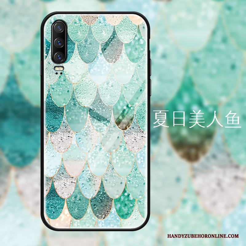 Huawei P30 Lyxiga Kreativa Personlighet Fodral Skal Telefon Härdat Glas Mode