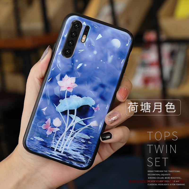 Huawei P30 Pro Blå Skal Telefon Kreativa Hängsmycken Fallskydd Personlighet Mjuk