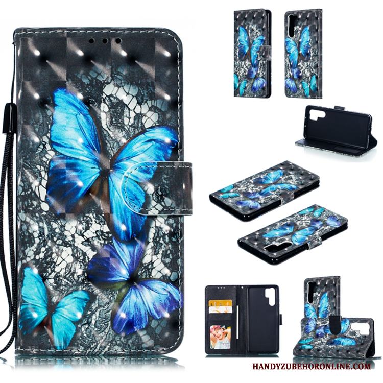 Huawei P30 Pro Mjuk All Inclusive Fodral Vit Läderfodral Fallskydd Skal Telefon