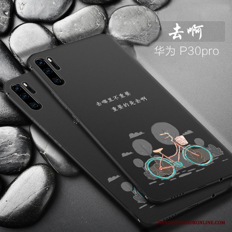 Huawei P30 Pro Skal All Inclusive Net Red Fallskydd Kreativa Silikon Liten Nubuck