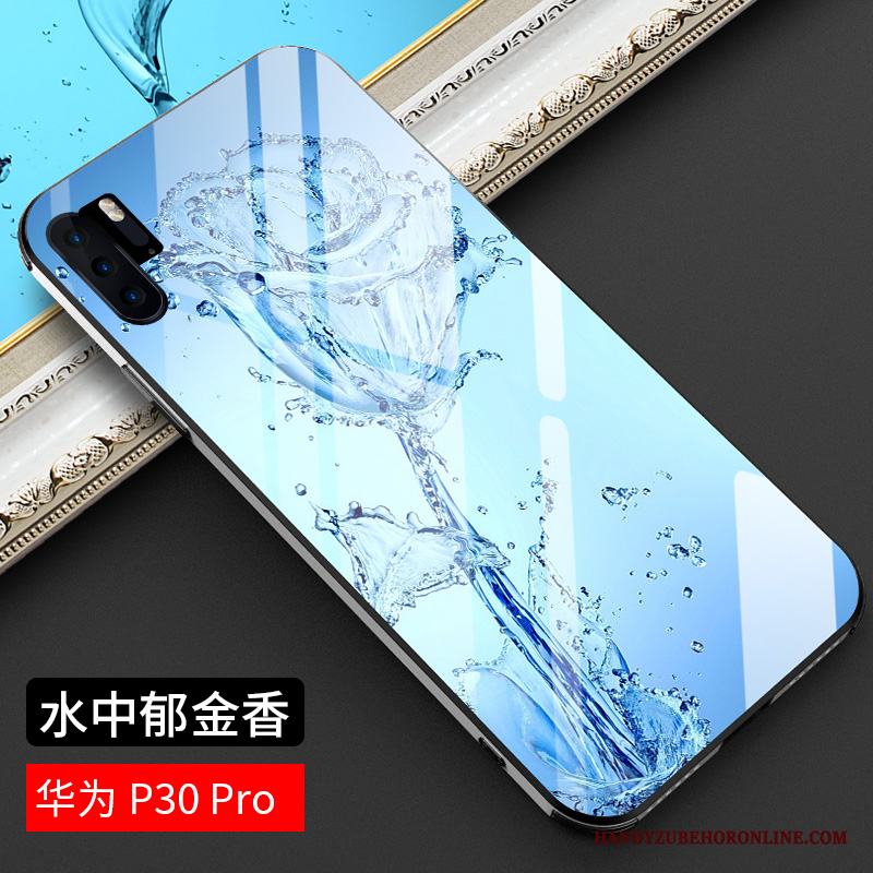 Huawei P30 Pro Skal Fodral Net Red Kreativa All Inclusive Glas Slim Stjärna