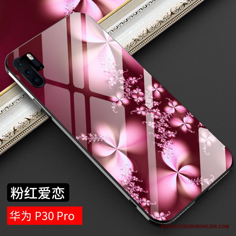 Huawei P30 Pro Skal Fodral Net Red Kreativa All Inclusive Glas Slim Stjärna
