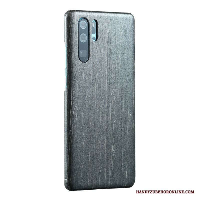 Huawei P30 Pro Skal Slim Fallskydd Fodral Trä Känna Persika Trä Wood