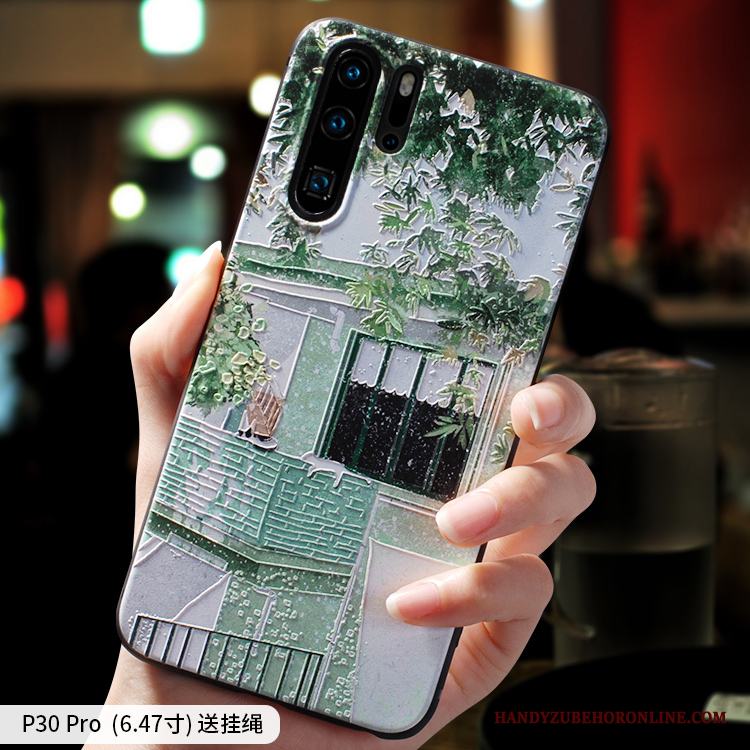 Huawei P30 Pro Skal Telefon Kyla Trend Varumärke Liten Skydd Fallskydd Grön