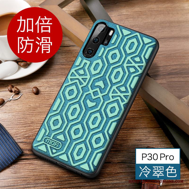 Huawei P30 Pro Skydd Nubuck Skal Telefon All Inclusive Blå Fallskydd Högt Utbud