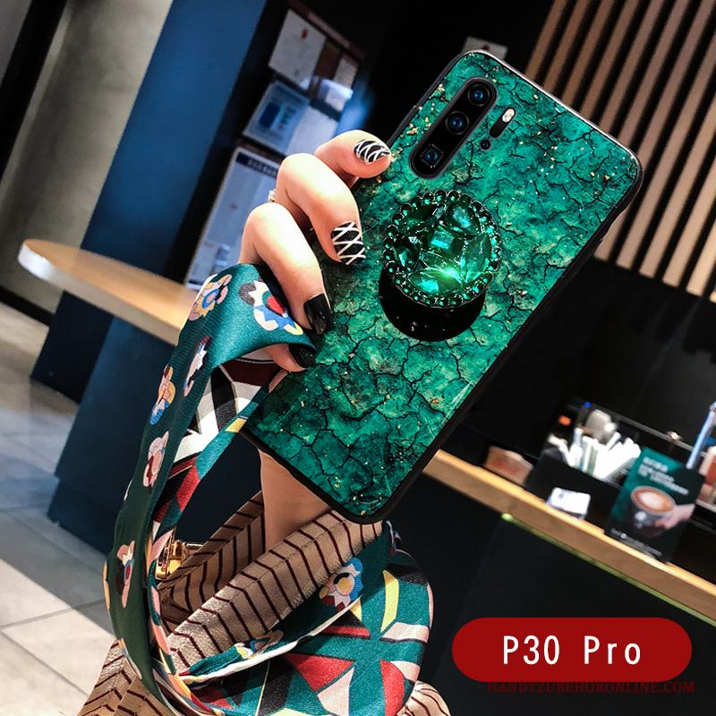 Huawei P30 Pro Skydd Skal Telefon Stor Fodral Hängsmycken Silikon Mönster