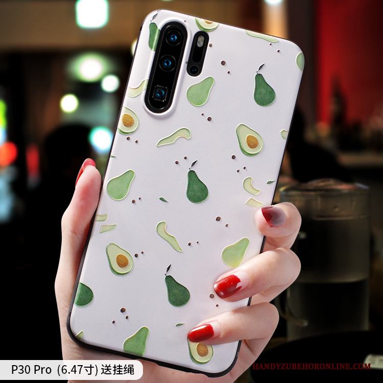 Huawei P30 Pro Trend Varumärke Personlighet Fallskydd Skal Telefon Nubuck Grön All Inclusive