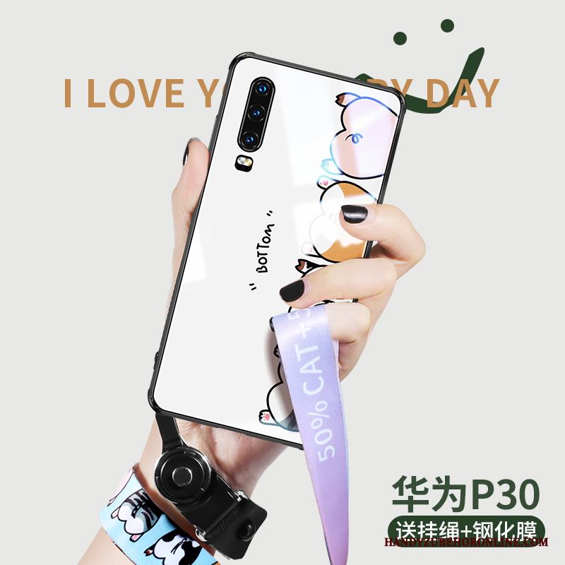 Huawei P30 Silikon Glas Vacker Skal Telefon Personlighet Trend All Inclusive