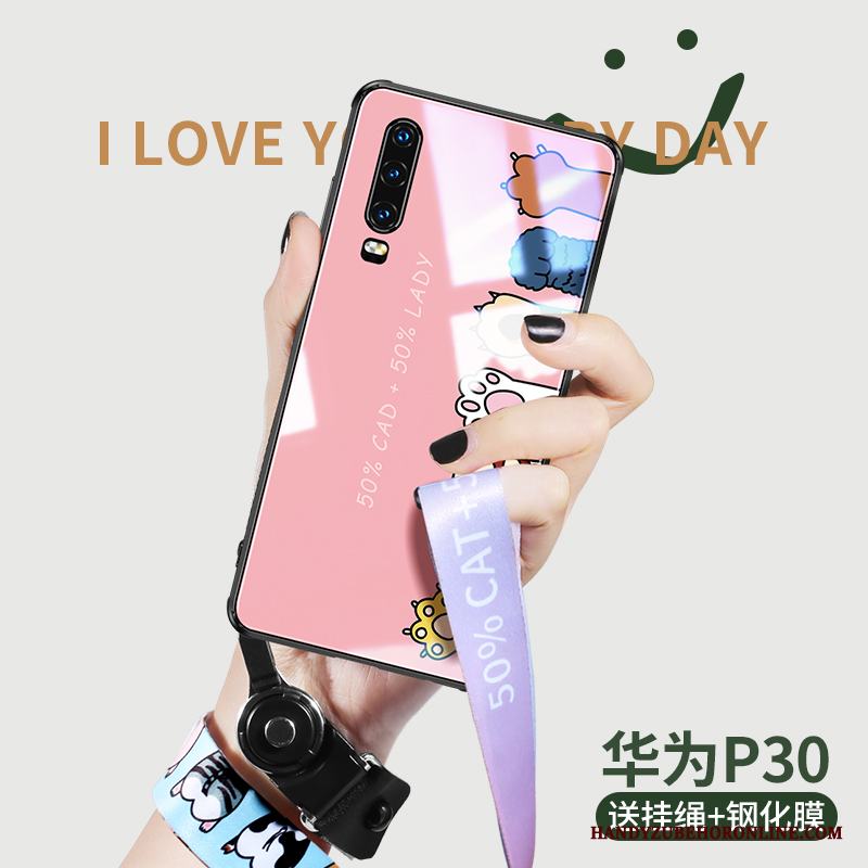 Huawei P30 Silikon Glas Vacker Skal Telefon Personlighet Trend All Inclusive