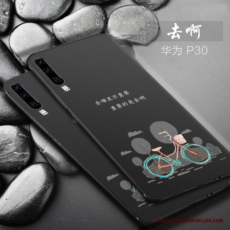 Huawei P30 Silikon Nubuck All Inclusive Skal Telefon Personlighet Skydd Hemming
