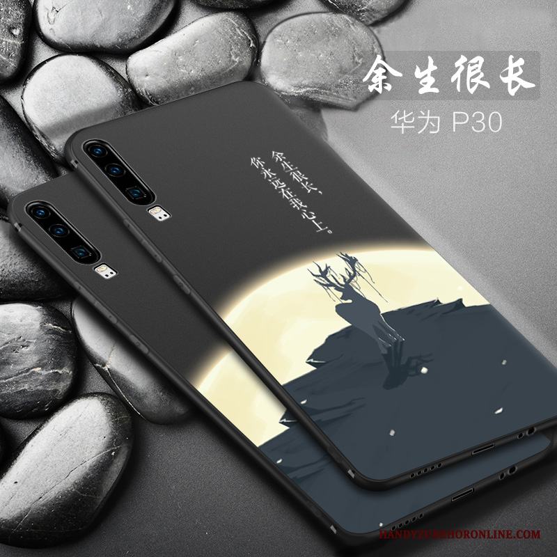 Huawei P30 Silikon Nubuck All Inclusive Skal Telefon Personlighet Skydd Hemming