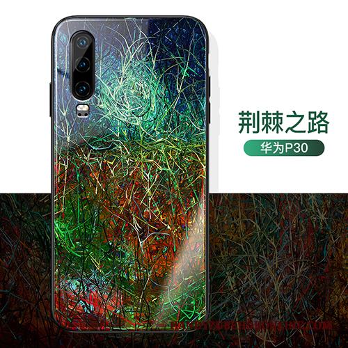 Huawei P30 Skal Par Trend All Inclusive Grön Net Red Spegel Fallskydd