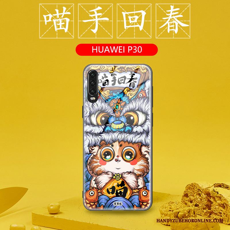 Huawei P30 Skal Skydd Fodral Personlighet Trend Fallskydd Kreativa Kinesisk Stil