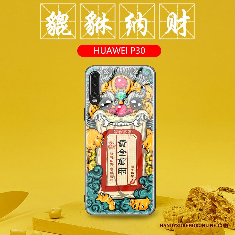 Huawei P30 Skal Skydd Fodral Personlighet Trend Fallskydd Kreativa Kinesisk Stil