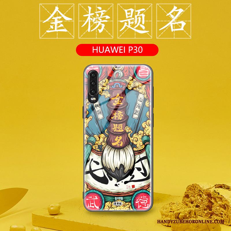 Huawei P30 Skal Skydd Fodral Personlighet Trend Fallskydd Kreativa Kinesisk Stil