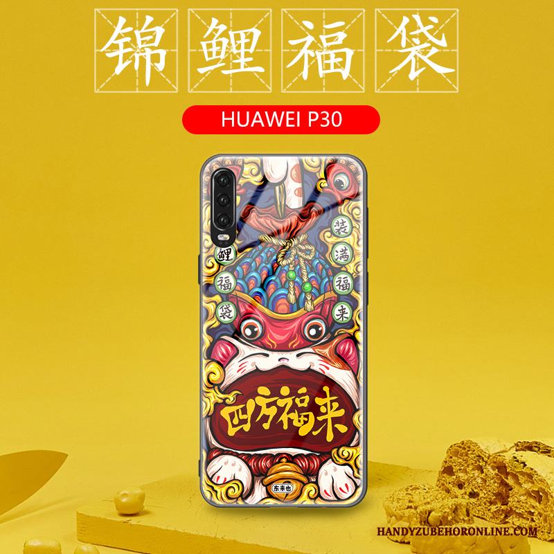 Huawei P30 Skal Skydd Fodral Personlighet Trend Fallskydd Kreativa Kinesisk Stil
