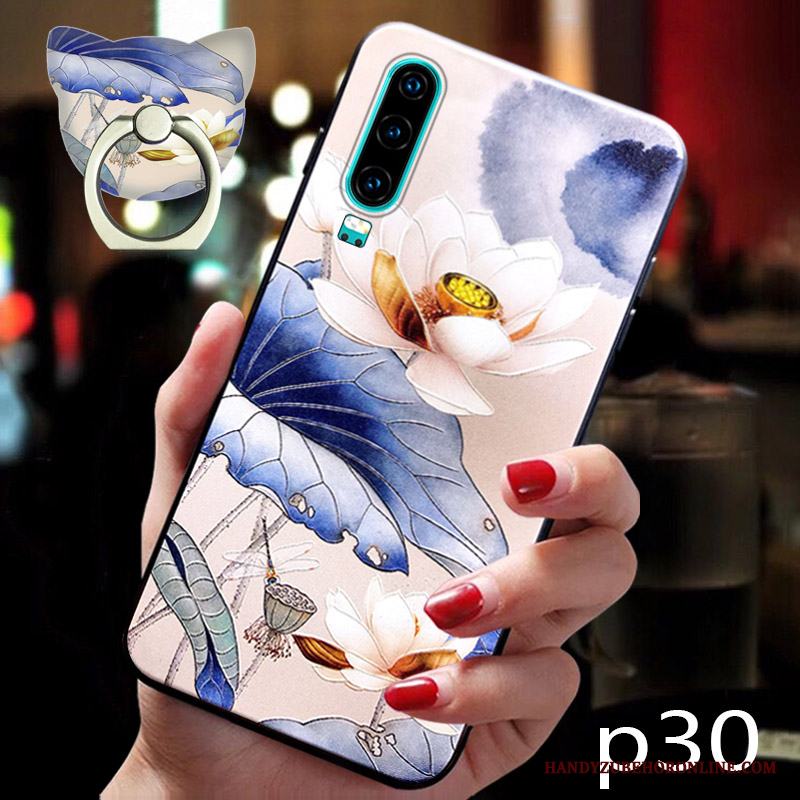 Huawei P30 Skal Slim Personlighet Kinesisk Stil Trend Varumärke Mjuk Skydd Silikon